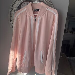 Karl Lagerfeld Paris Women’s XL logo tape with White Stripes track jacket